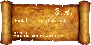 Benkóczky Aténé névjegykártya
